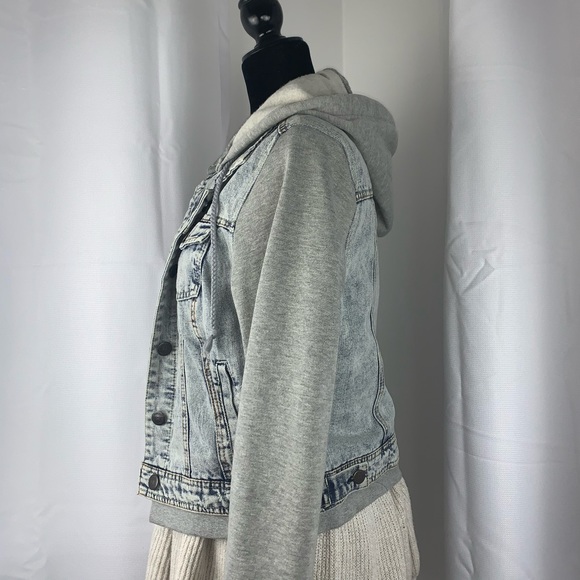 Highway Jeans Sweatshirt Hoodie Denim Jacket - Picture 3 of 7